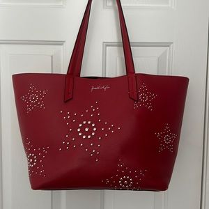 Kendall & Kylie large faux leather tote bag.